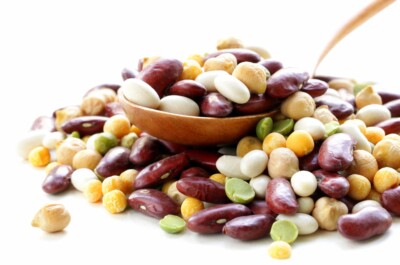 Assortment of different types of beans